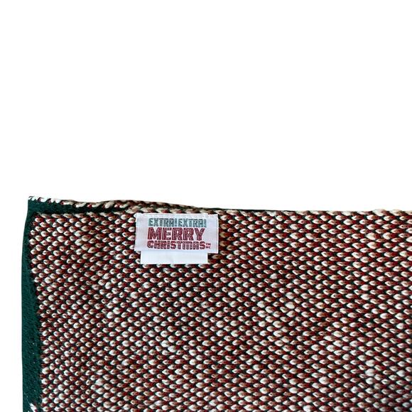 Oversized Gingerbread Candy Cane Cotton Throw Blanket 50x70 Christmas Green New - Picture 9 of 15